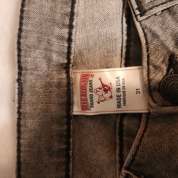 True Religion Women's Gray Jeans Size 31 32 Inch Inseam - Picture 5 of 6